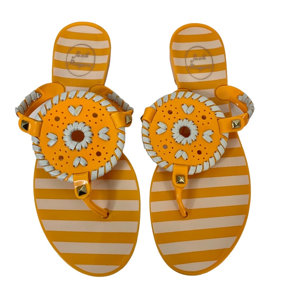JACK ROGERS Georgica Jelly Thong Sandals Sz 6